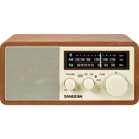 Sangean ra50562 am and fm bluetooth wooden cabinet radio multicolor