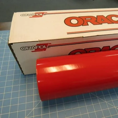 ORACAL 24" x 10 Ft Roll of Glossy 651 Red Vinyl for Craft Cutters and Vinyl Sign Cutters