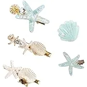 Shell Pearl Starfish Hair Clip Set for Women Girls, Princess Alligator Hair Clips, Ladies and Girls Headwear Styling Tools Hair Accessories