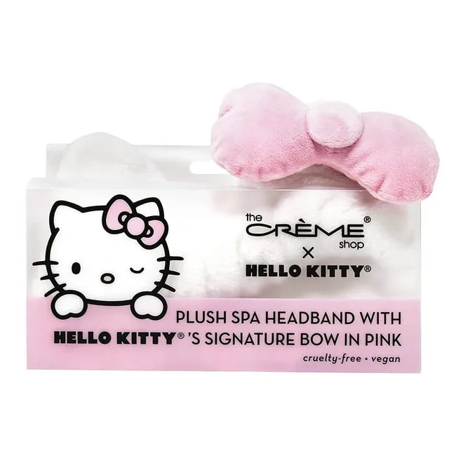 The Creme Shop Plush Spa Headband Hello Kitty's Signature Bow (Pink)