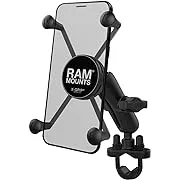 RAM Mounts X-Grip Phone Mount with Handlebar U-Bolt Base RAM-B-149Z-UN7U , Medium Arm for Motorcycle, ATV/UTV, BikeRAM Mounts X-Grip Phone Mount with Handlebar U-Bo…