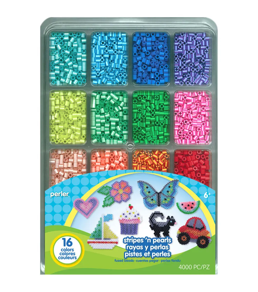 Stripes 'n Pearls Fused Bead Tray - Perler