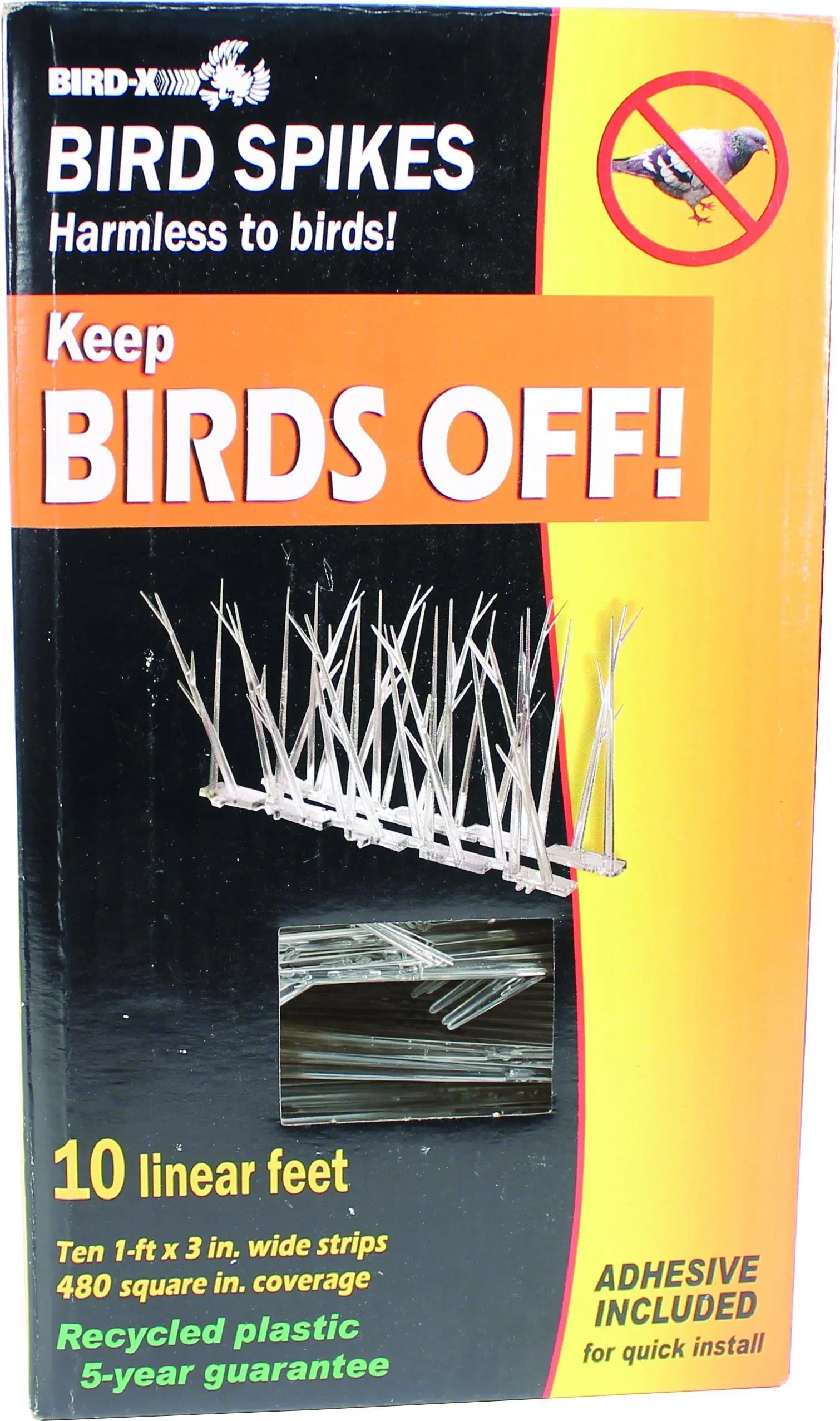 Bird-X Plastic Bird Spikes Kit with Adhesive
