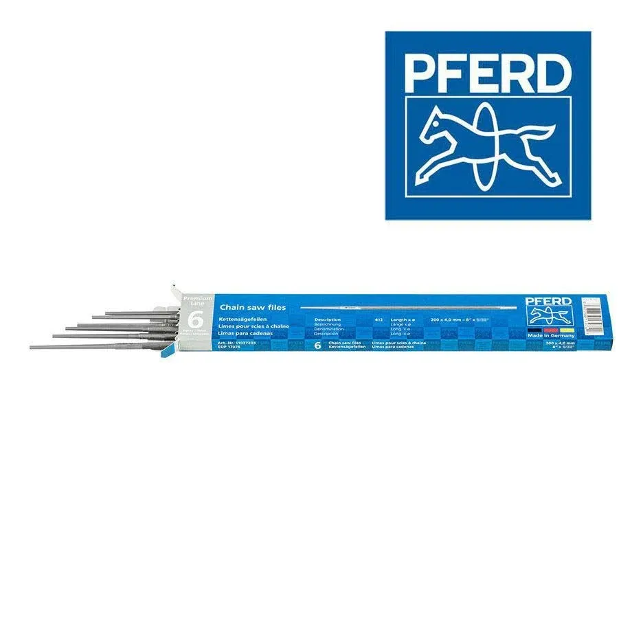 Pferd 17076 Premium Line Chain Saw File, 3/16" Diameter x 8" Length (Pack of 6)