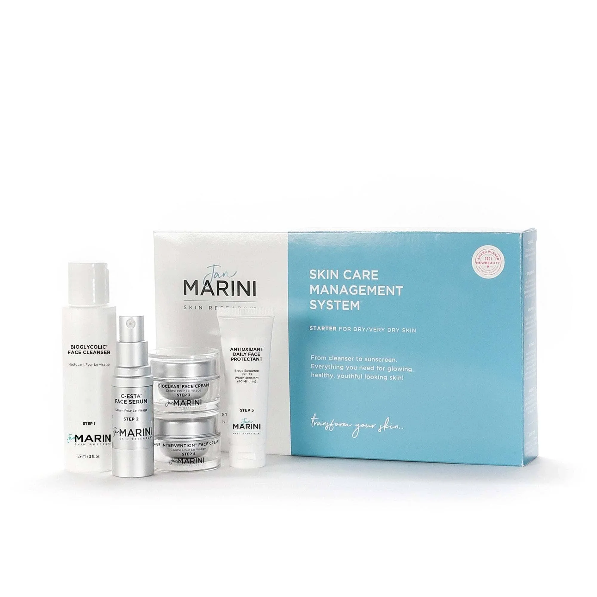 Jan Marini Starter Skin Care Management System - Dry to Very Dry Skin (Worth $289)