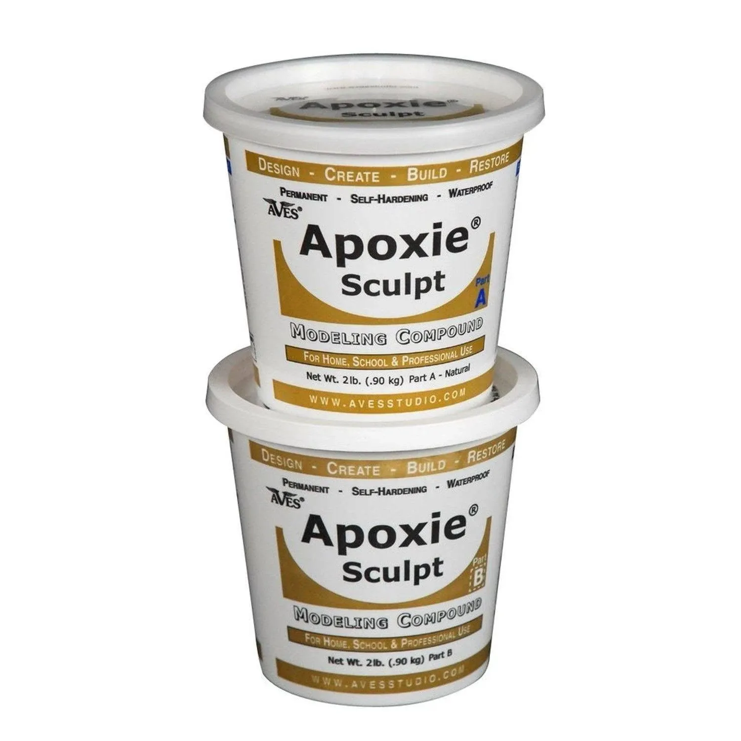 Apoxie Sculpt - 2 Part Modeling Compound (A & B) - 1 Pound, WhiteApoxie Sculpt - 2 Part Modeling Compound (A & B) - 1 Pound, White