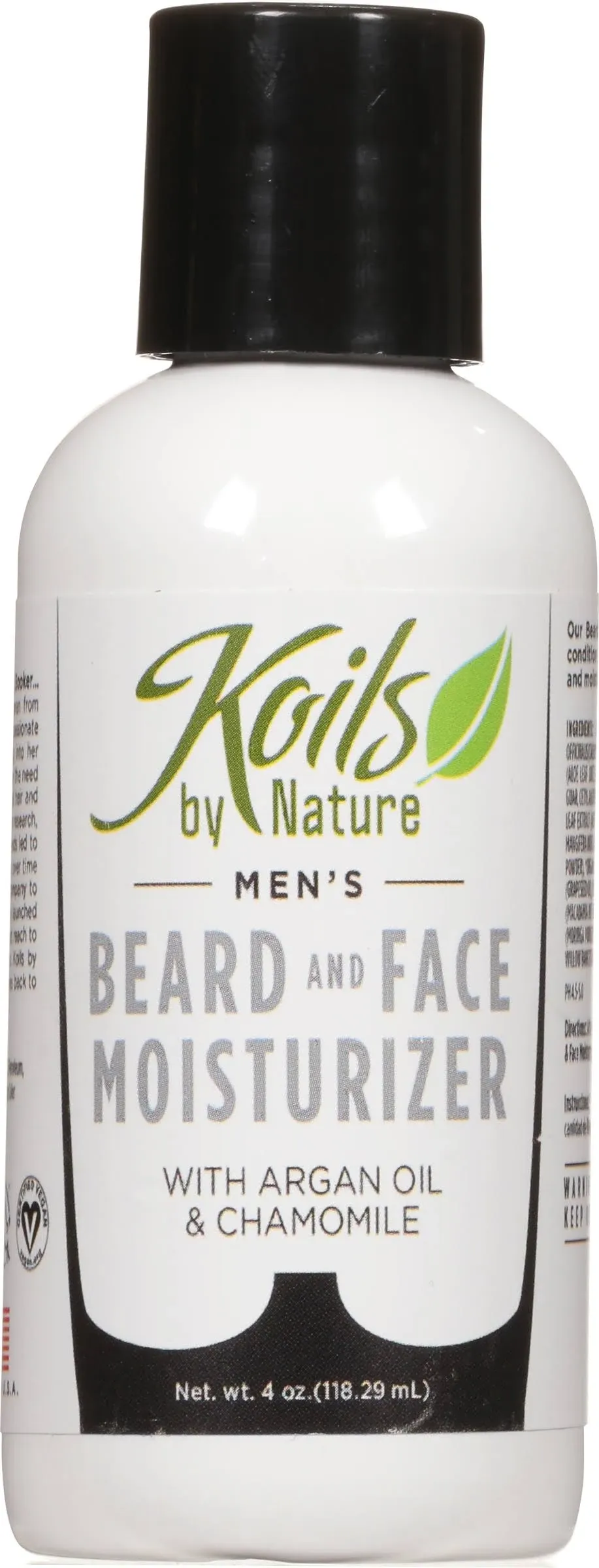 Koils By Nature Beard and Face Moisturizer, Argan Oil & Chamomile, Men's - 4 oz