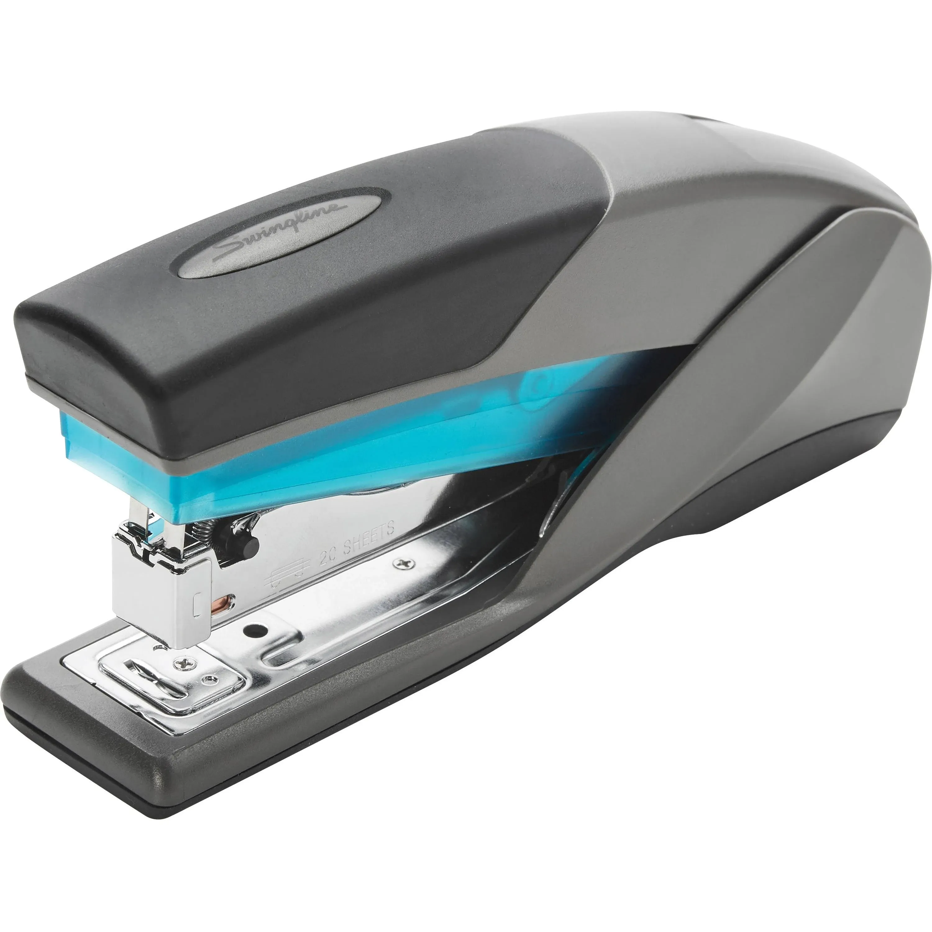 Swingline Optima Reduced Effort Stapler, 25 Sheet Capacity, Blue/Gray (66404)