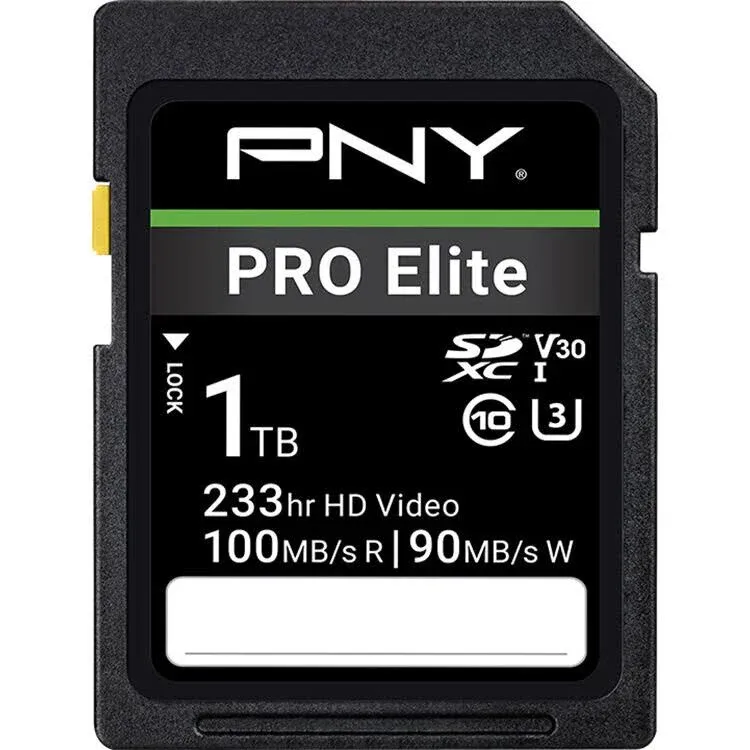 PNY PRO Elite Class 10 U3 V30 SDXC Flash Memory Card