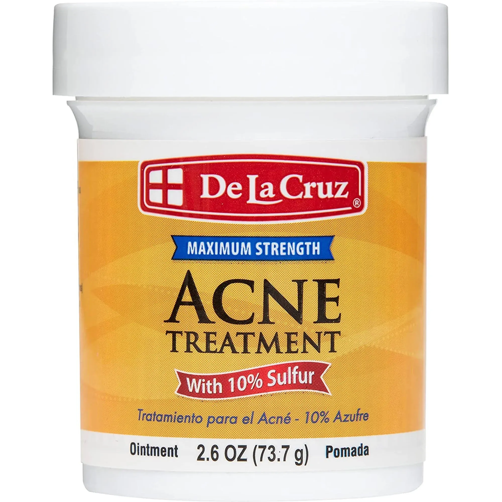 de La Cruz Sulfur Ointment Acne Medication 2.6 Ounce