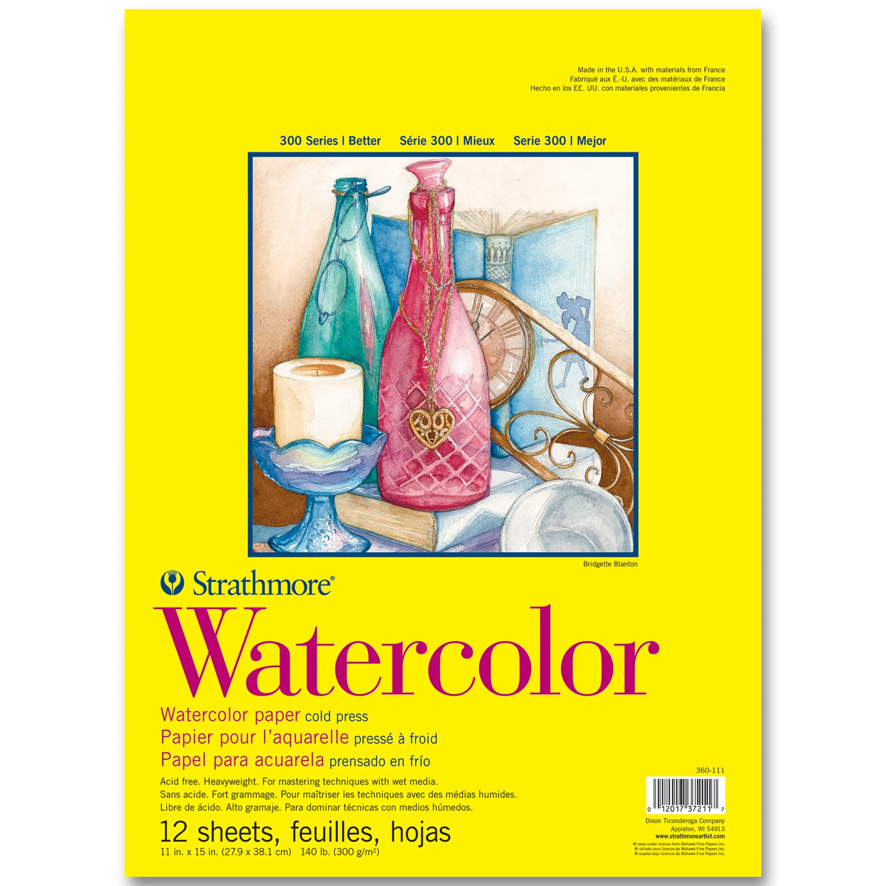 Strathmore Watercolor Paper Pad 11"x15" 12 Sheets