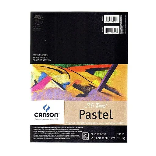 Canson Mi-Teintes Paper Pad, 9 inch x 12 inch, Assorted Colors