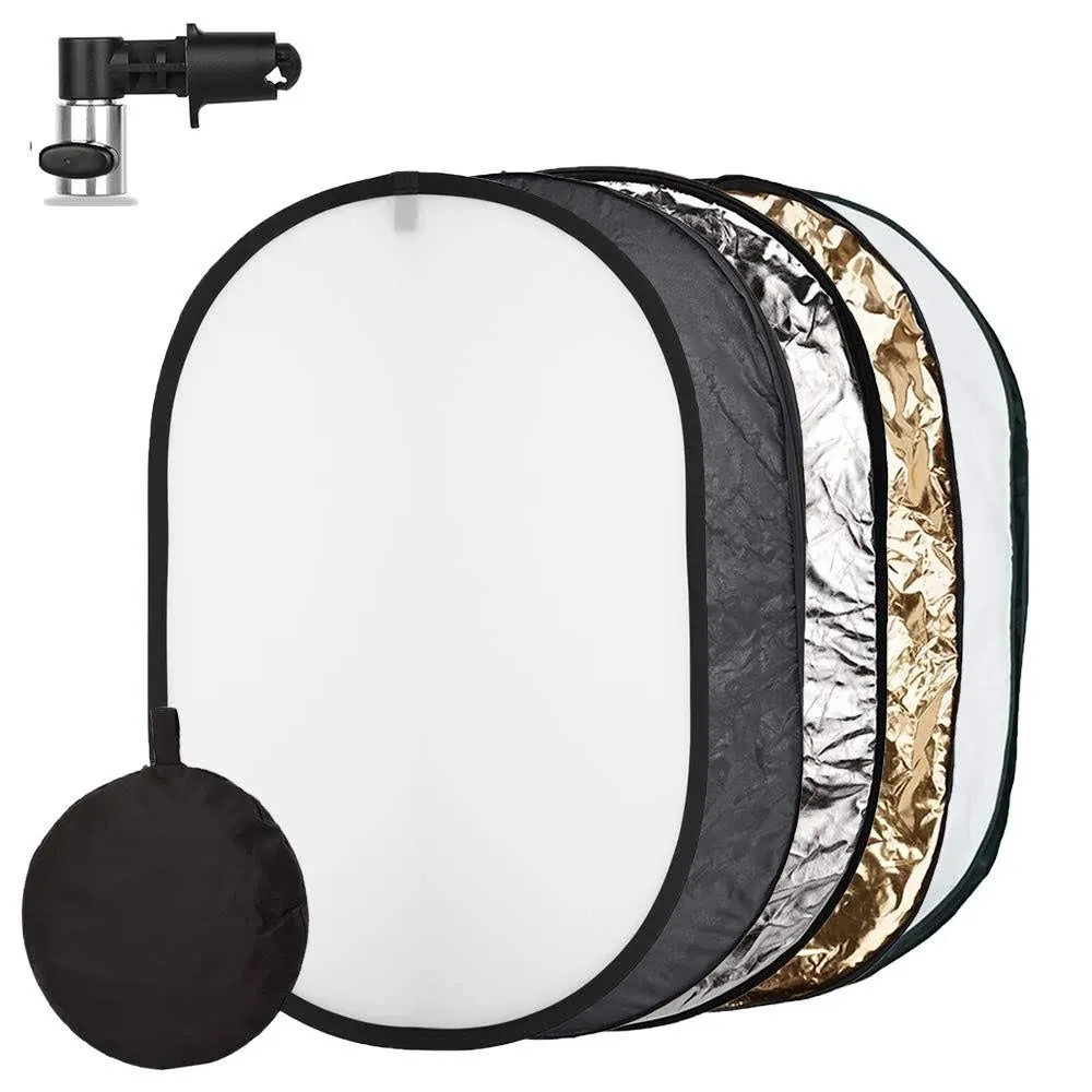 Photo Light Reflector 24x36 inches/ 60x90 cm 5 in 1 Diffuser Photography ...