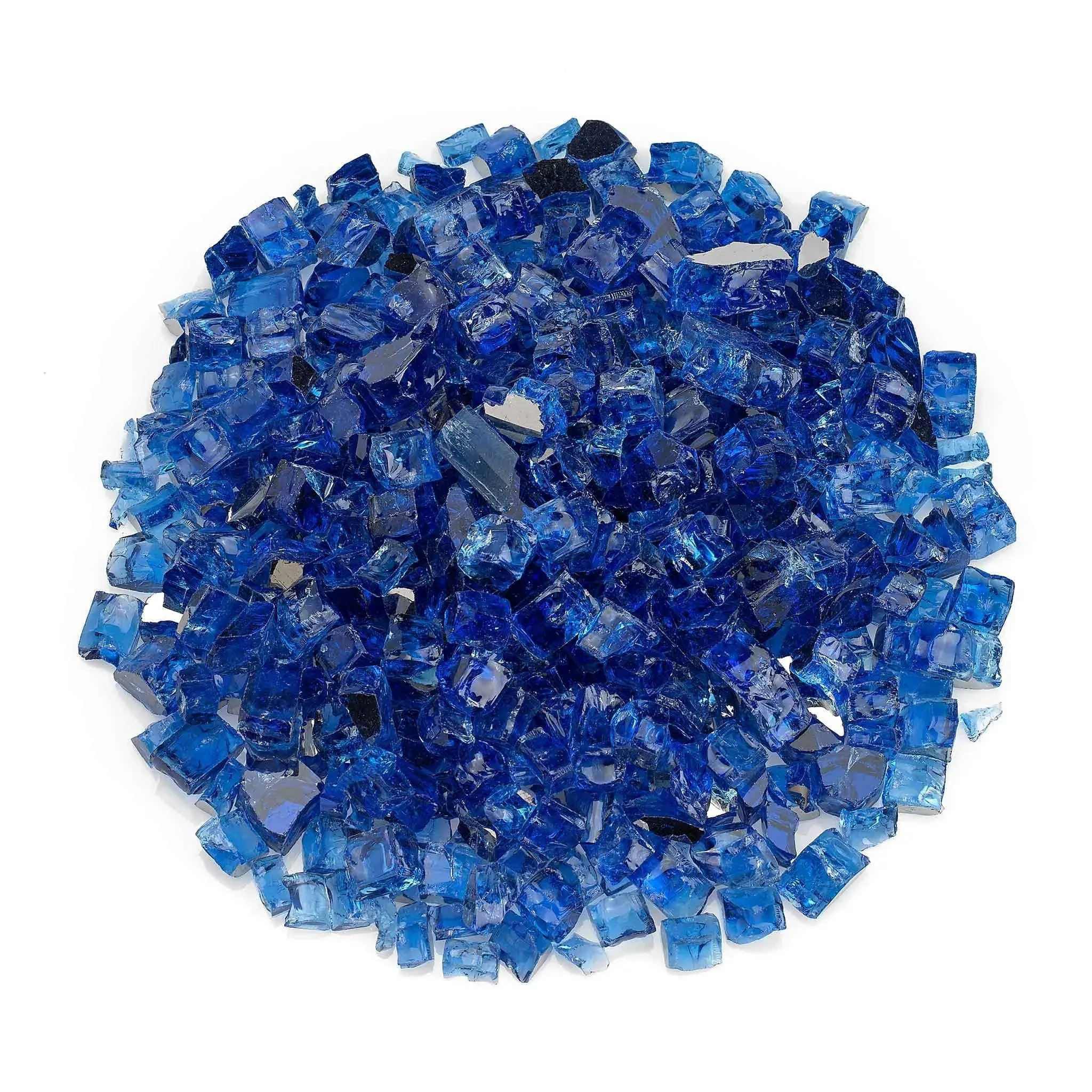 American Fireglass 1/2" Cobalt Blue Reflective Fire Glass 10lbs