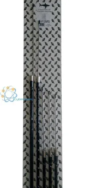 Shark Antennas S-F5MS 5-Pack (10, 15, 20, 40, 75M) Mono Band Mini Mobile Vertical Antennas with 3/8x24 Threads, Handles 250W Max