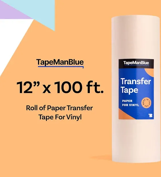 12" x Roll of Paper Transfer Tape for Vinyl Made in America