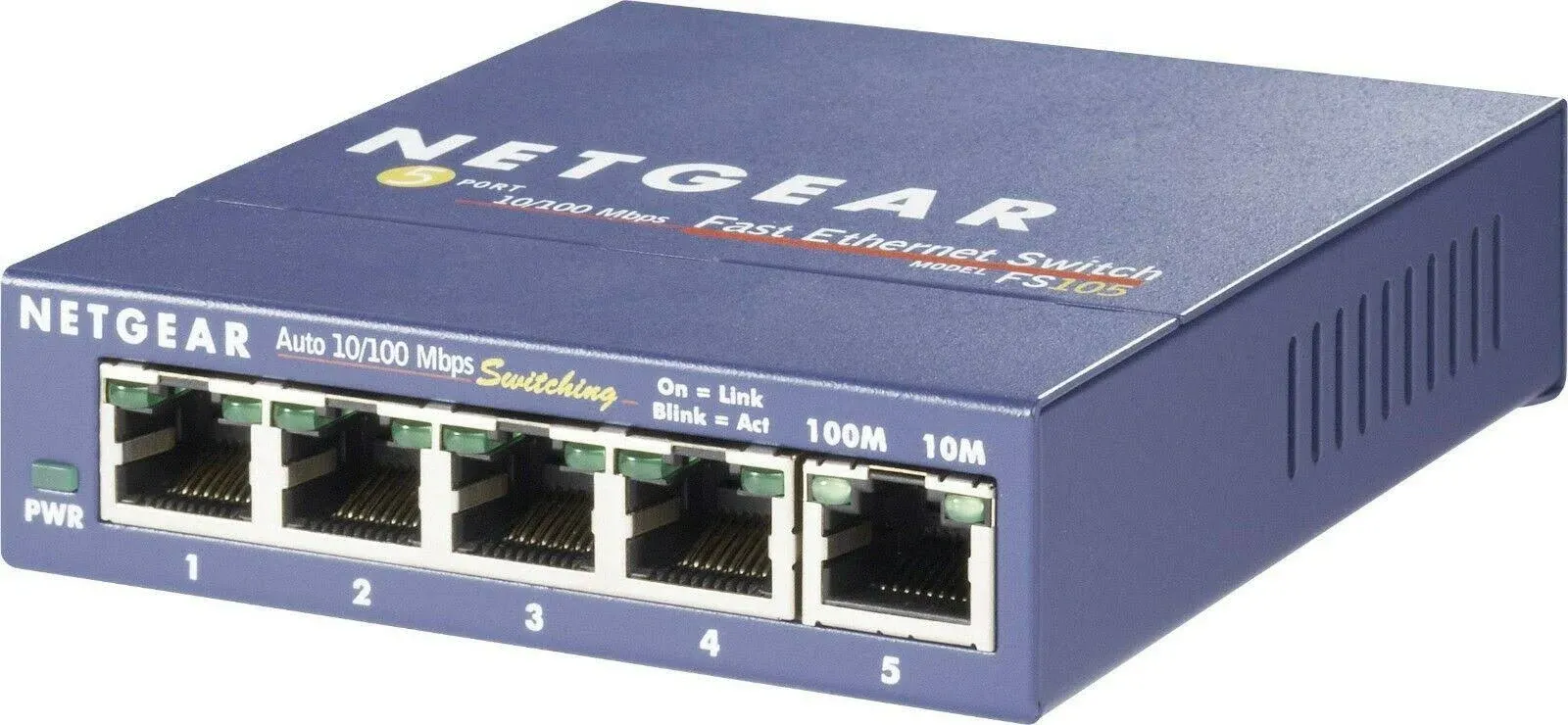 FS105NA Netgear ProSafe 5-Port 10/100Mbps Fast Ethernet Switch