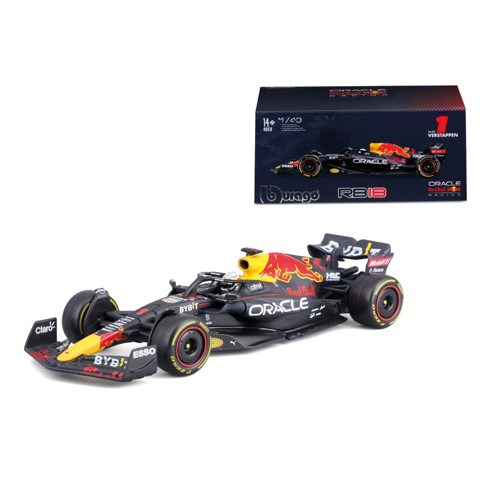 Miniatura F1 Red Bull Rb18 2022 Max Verstappen Bburago 1:43