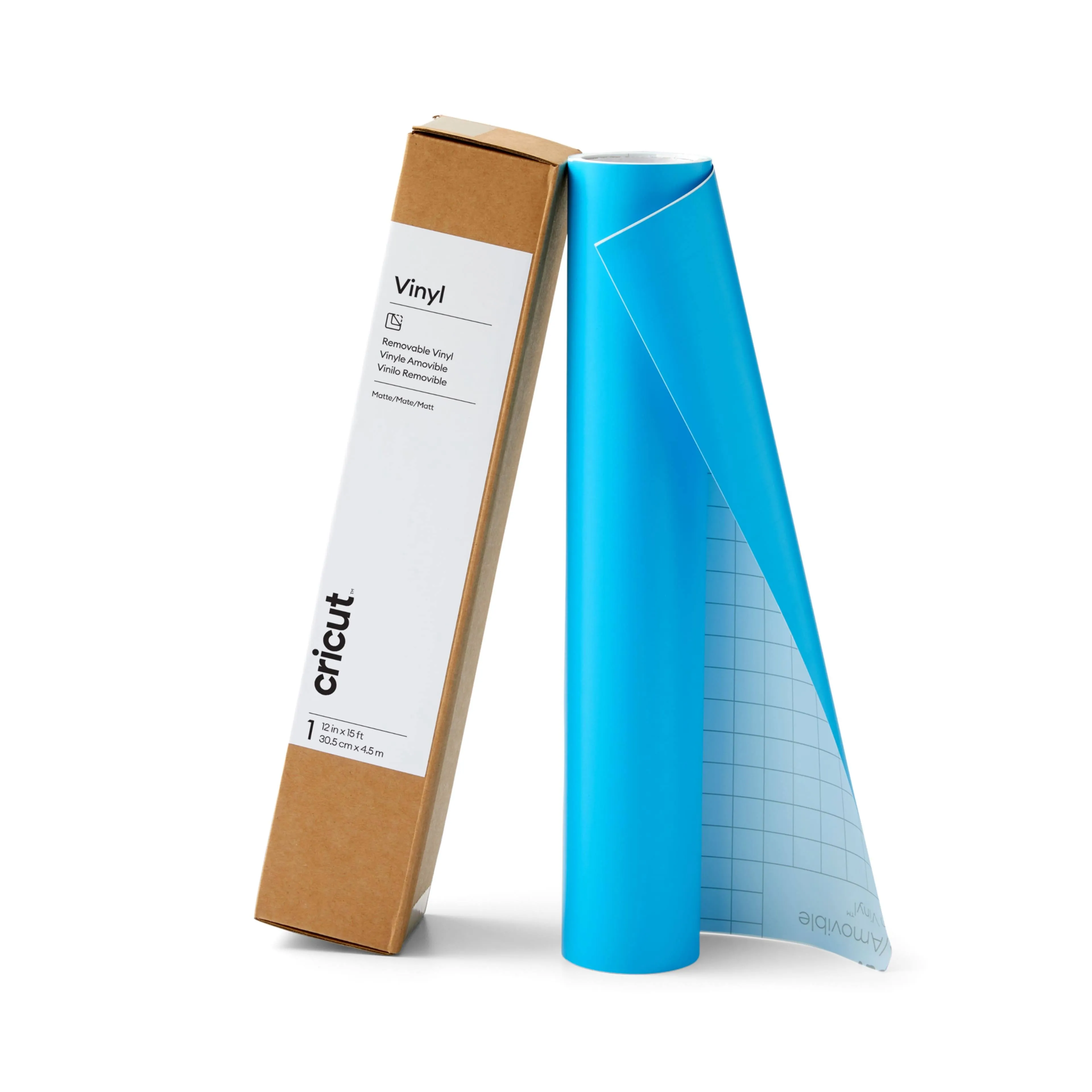 Cricut Premium Removable Vinyl (12 in × 15 ft), No-Residue Easy Removal up to 2 Years, Perfect for Indoor-Outdoor DIY Projects & Removable Decals, Compatible with Cricut Machines, Turquoise