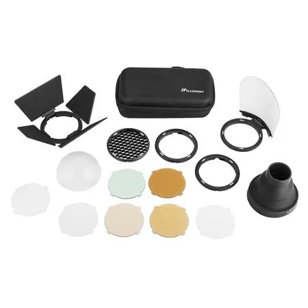 Flashpoint Round Head Flash Accessory Kit - Godox AK-R1 Ev-round-ak