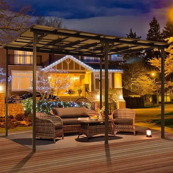 Aluminum Pergola with Canopy AECOJOY