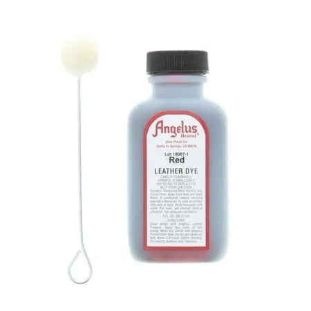 Angelus Leather Dye - Red, 3 oz