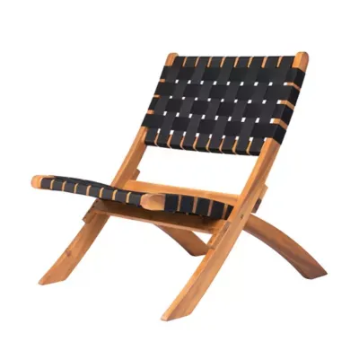 Patio Sense Sava Indoor Navy Blue Webbing Outdoor Folding Chair