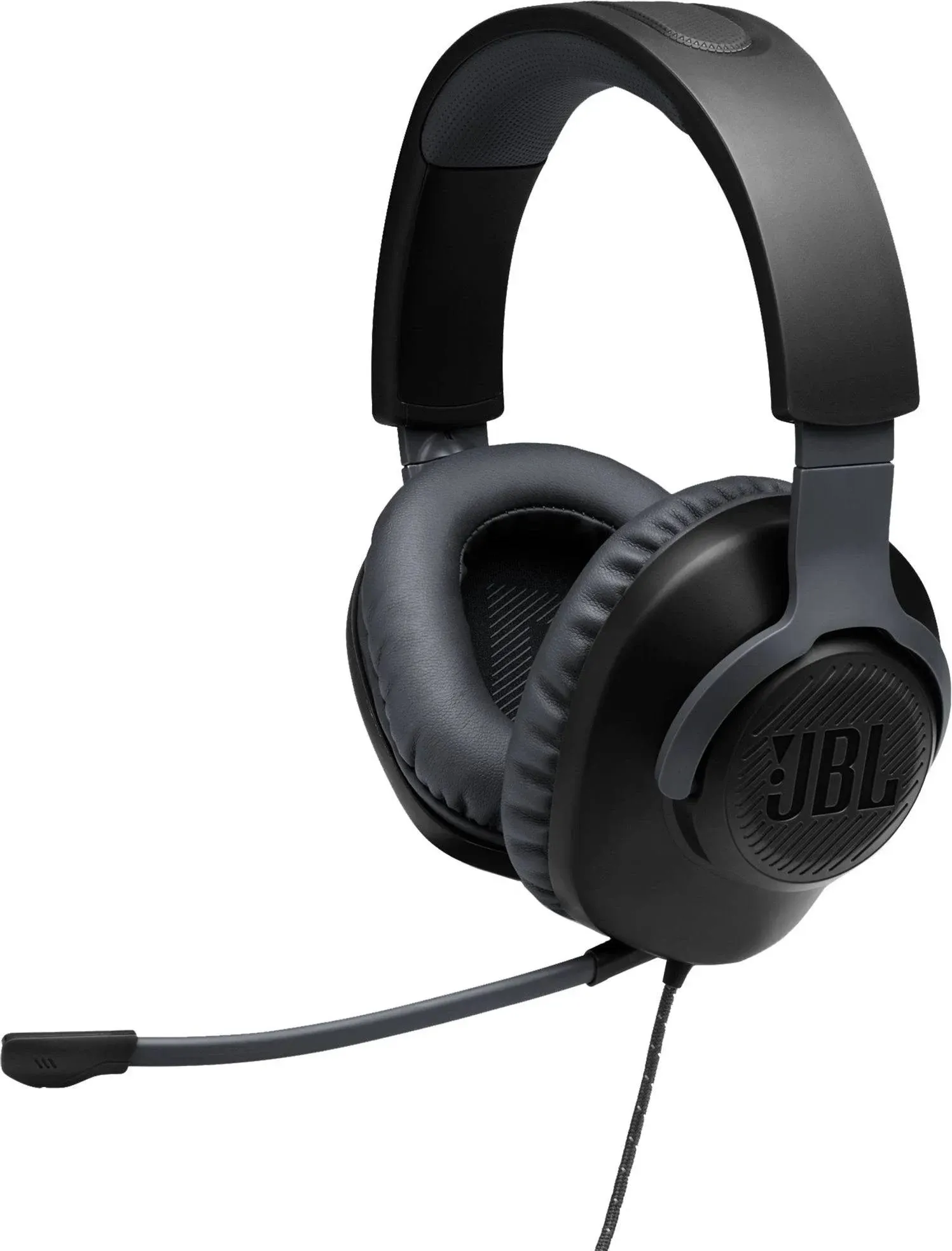 JBL Quantum 100 Wired Overear Gaming Headset, Black
