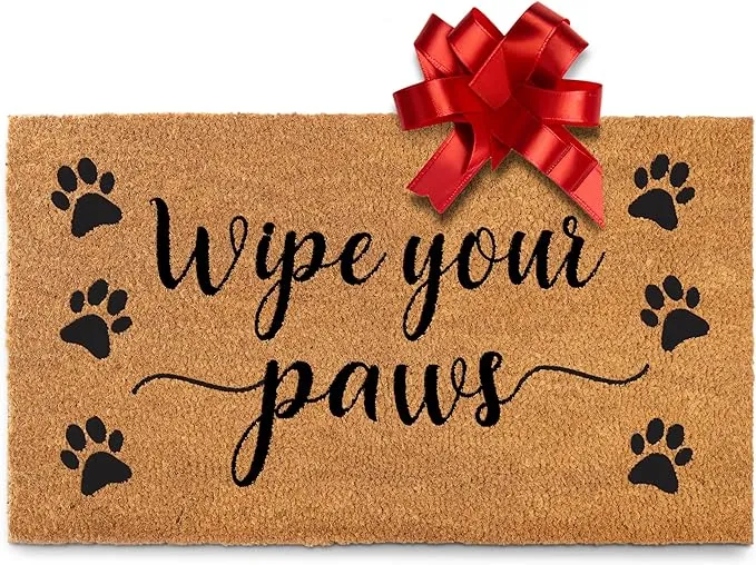 MAINEVENT Wipe Your Paws Doormat, 30x17inch, Coir, Handmade, Farmhouse Style, Indoor Doormat