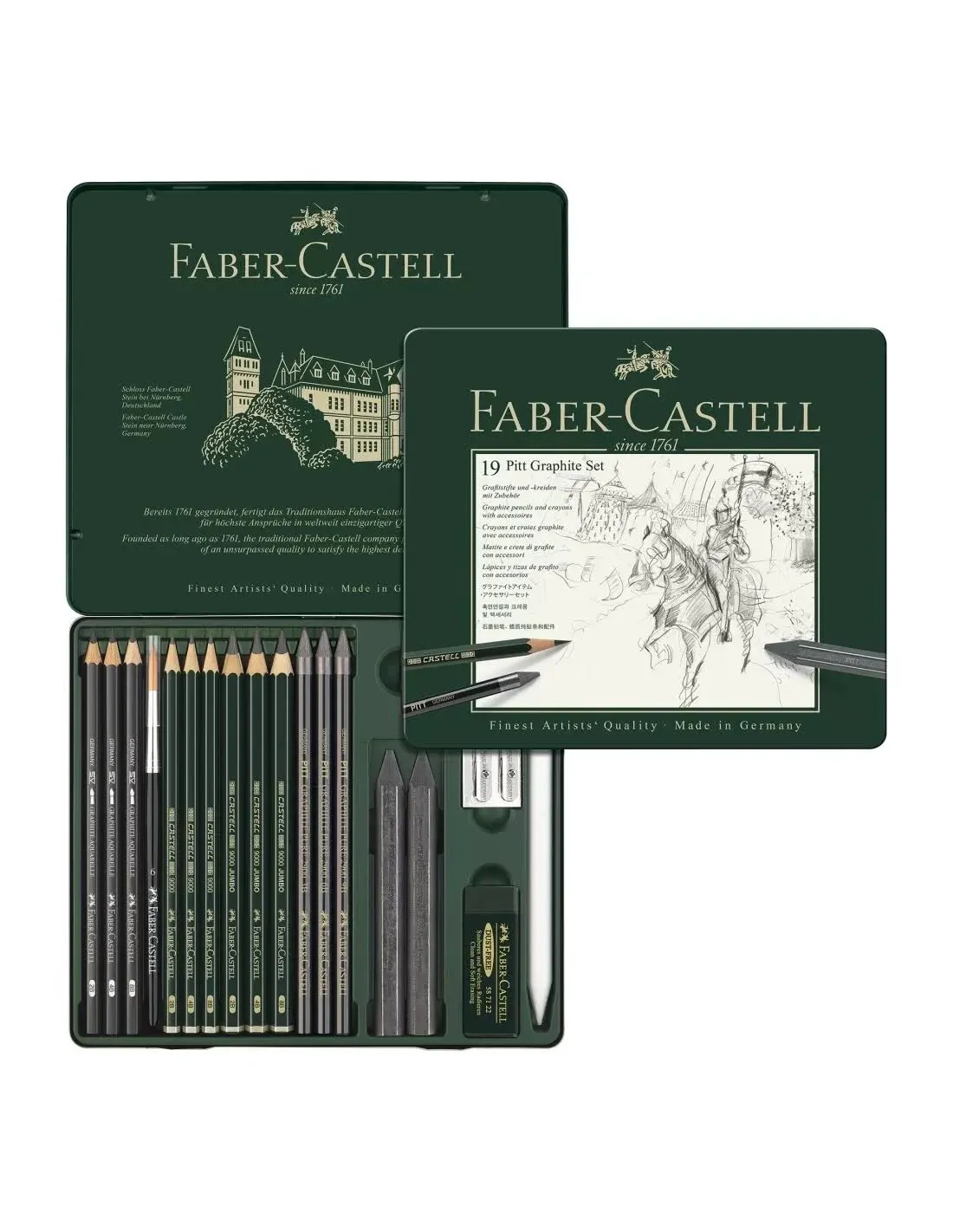 Faber-Castel 19 Piece Pitt Graphite Tin Set