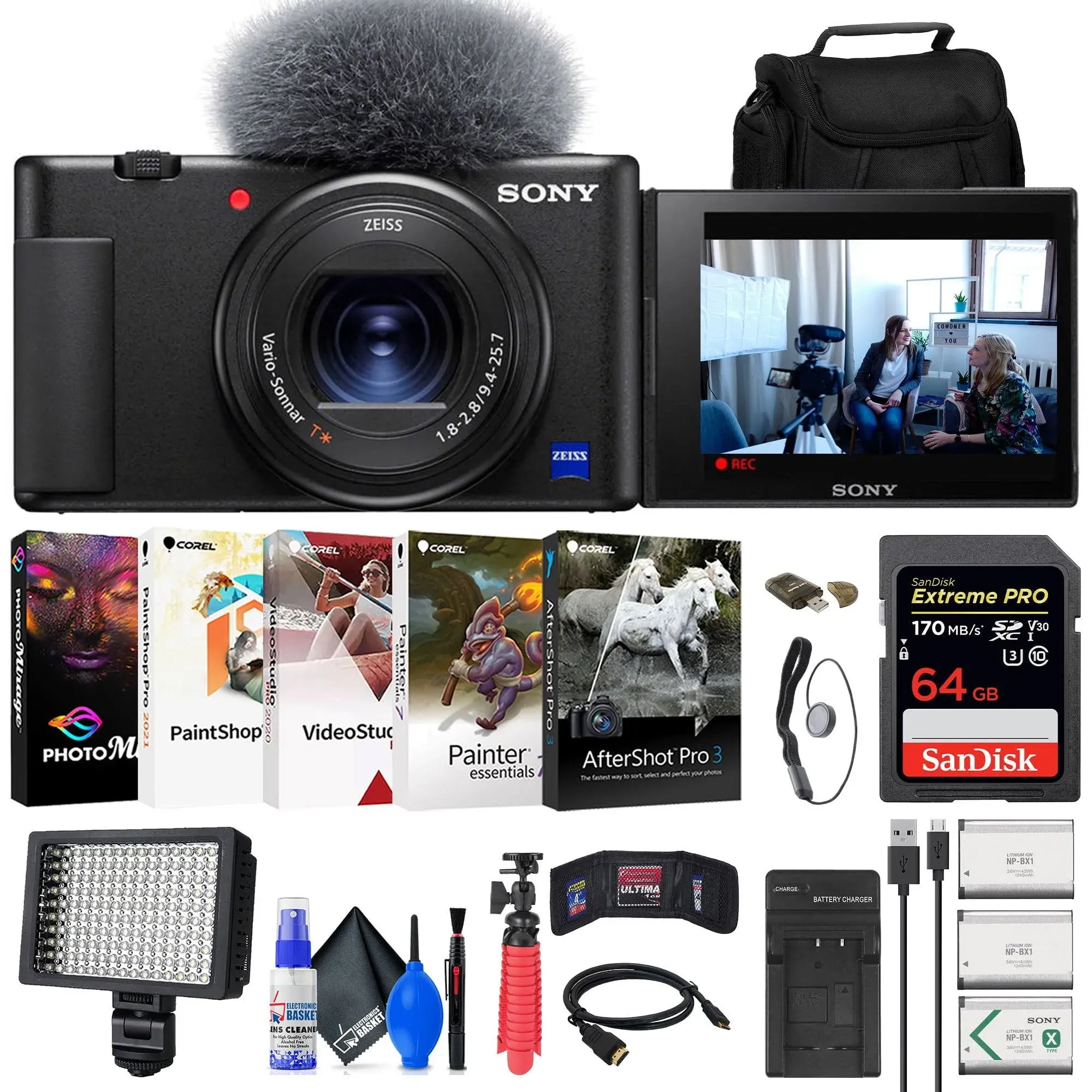Sony ZV-1F Vlog Camera (White)