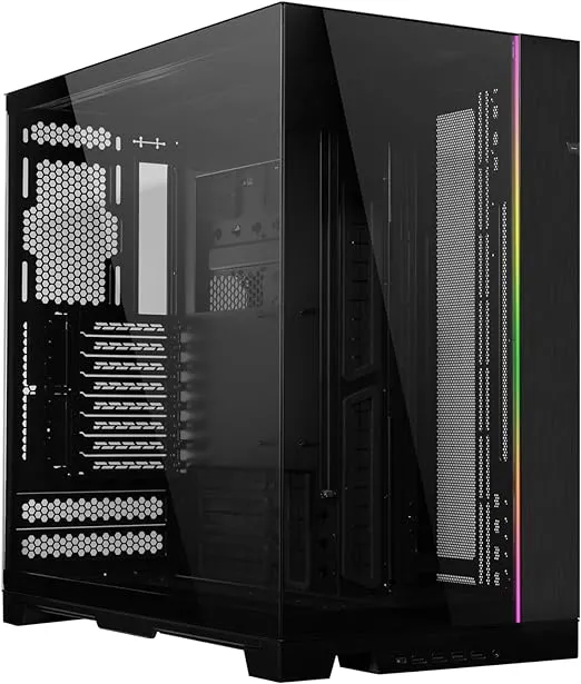 Lian Li O11 Vision Mid-Tower Case White, w/ Window Gaming s, ATX E ATX Mini ITX microATX, No Power Supply, 2