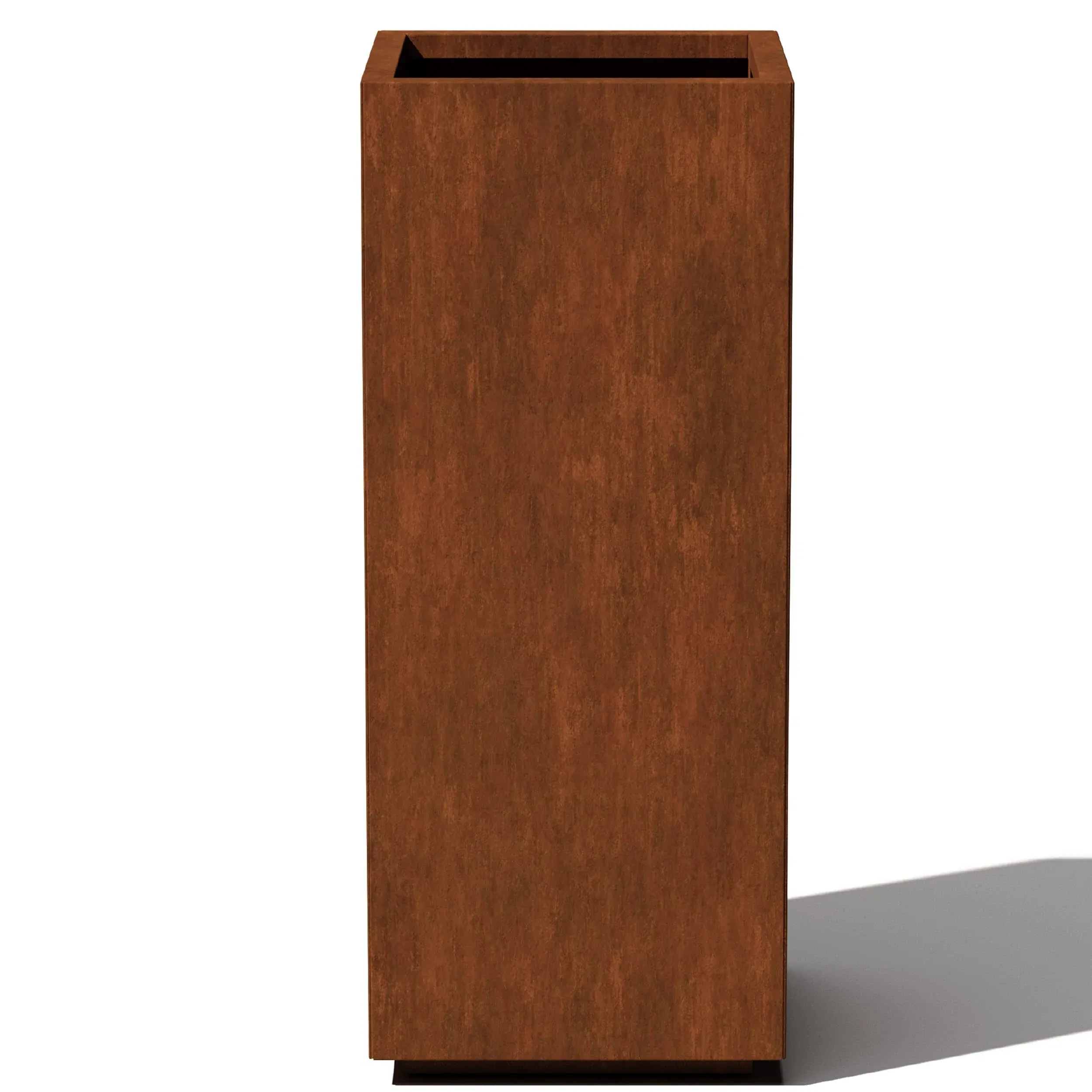 Corten Steel Pedestal Planter - Rust, Tall