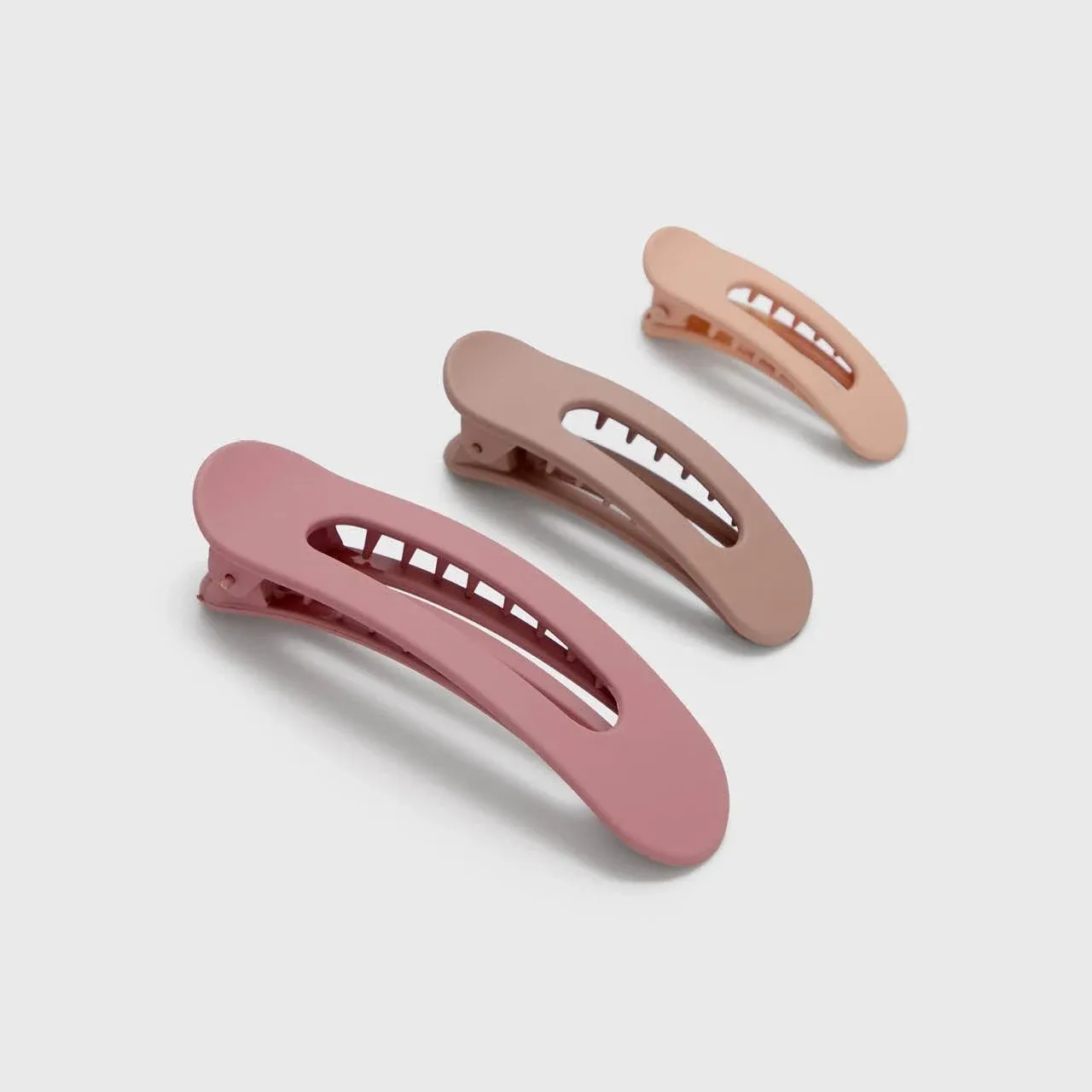 Flat Lay Claw Clip 3pc Flat - Ultra Glossy Terracotta