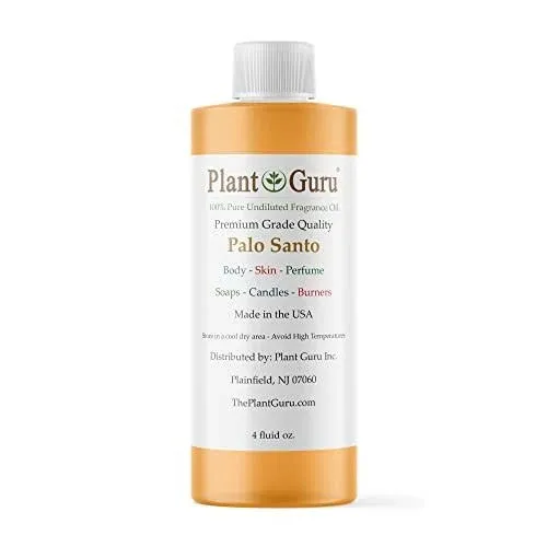 Palo Santo Fragrance Oil 4 fl. oz. Scented Oil for DIY Soap Making, Candles, Bath Bombs, Body Butters. used in Aromatherapy Diffusers, Burners and