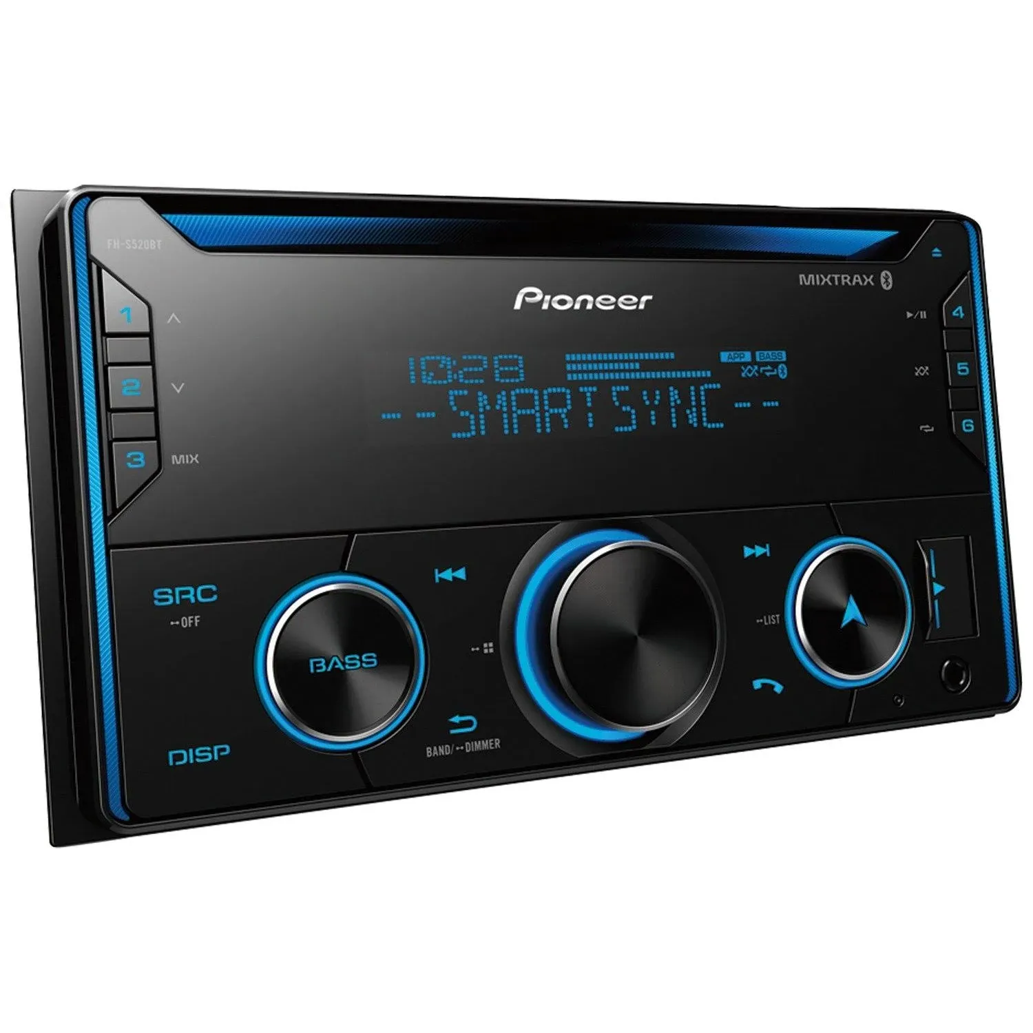 Pioneer Fh-S520Bt Double-DIN In-Dash CD Receiver with Bluetooth