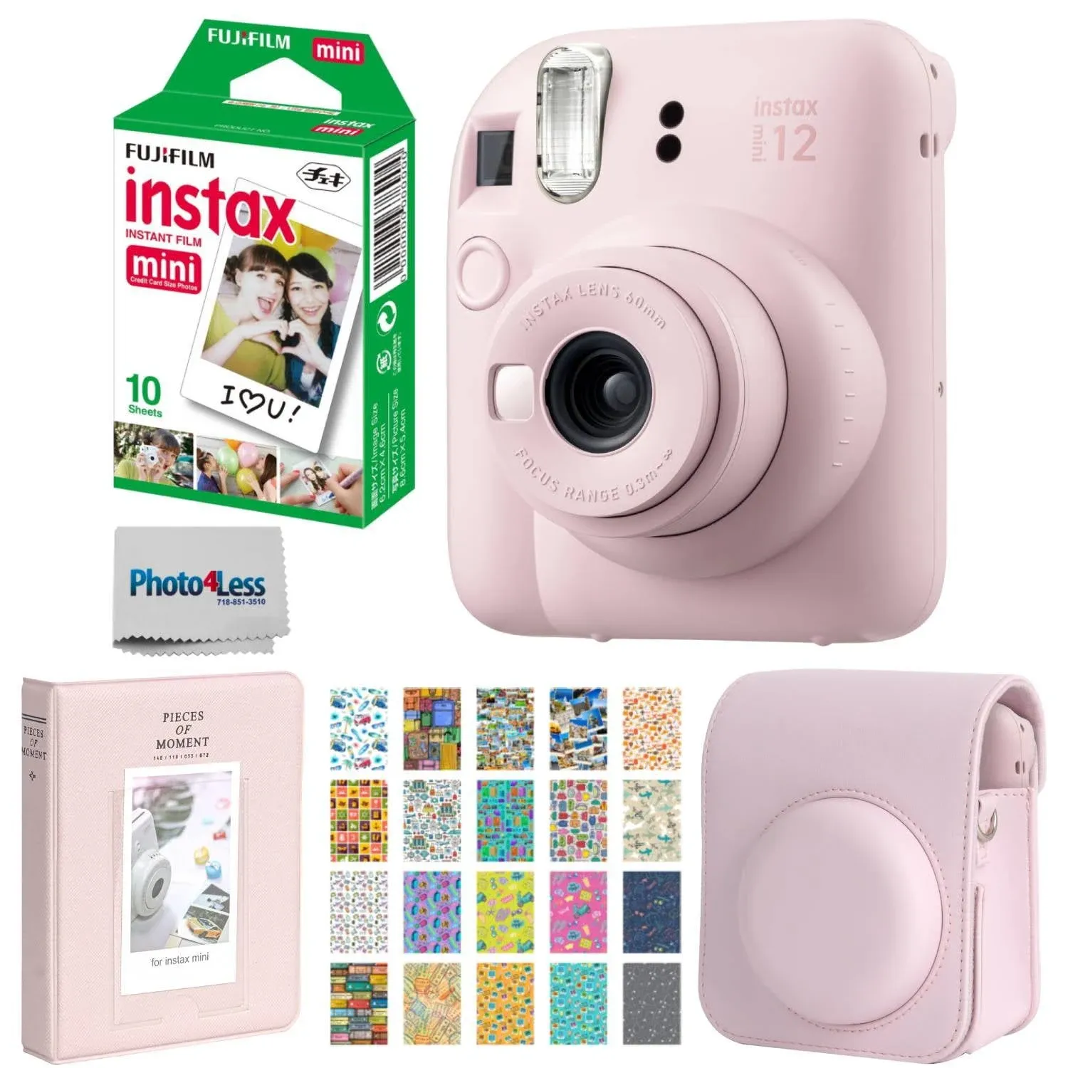 FUJIFILM Instax Mini 12 Instant Camera, Blossom Pink