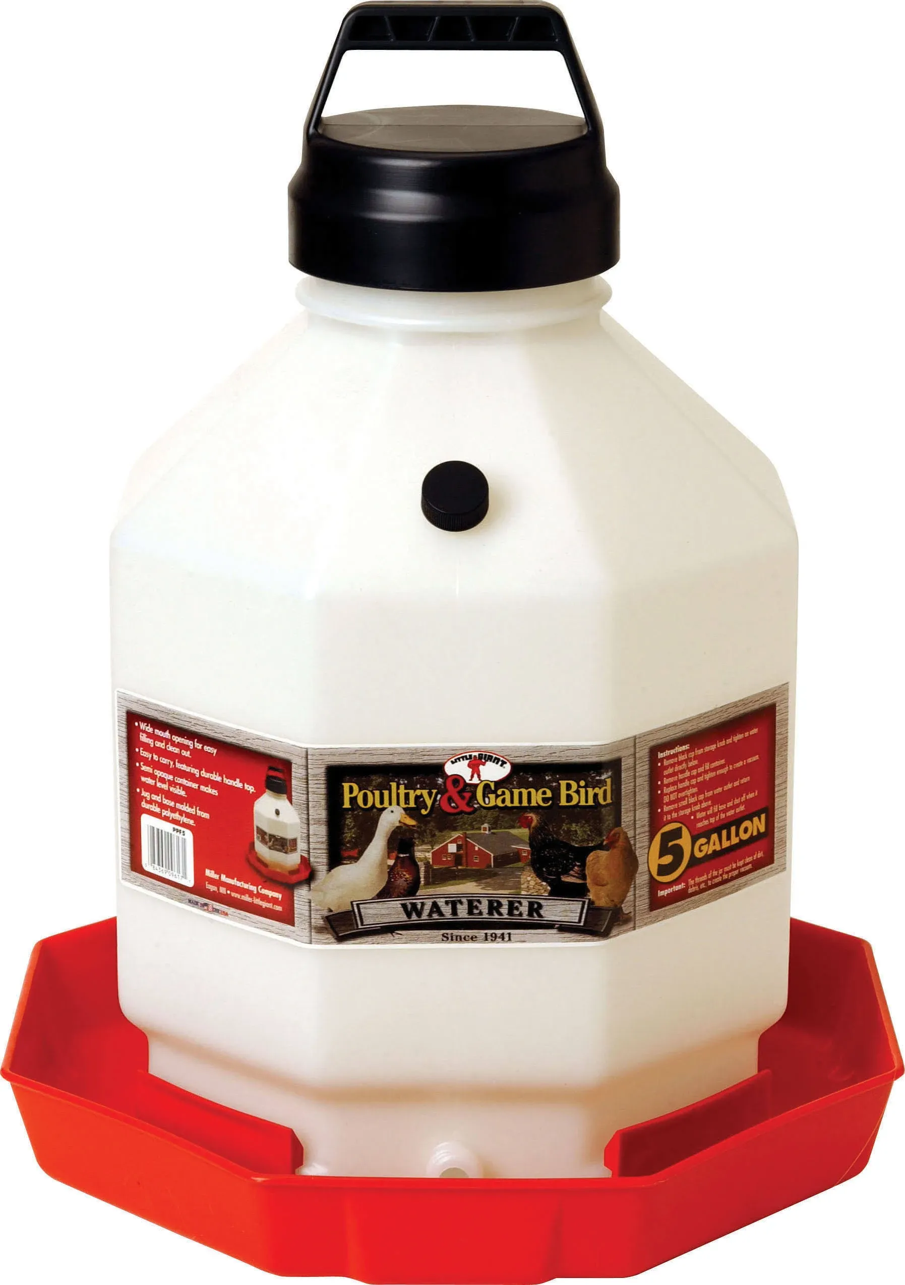 Little Giant Automatic Poultry Waterer (& Replacement Parts) , Option: 5 Gallon Automatic Chicken Waterer