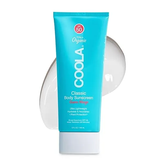 Coola Classic Sunscreen, Body, 70%+ Organic, Guava Mango, Broad Spectrum SPF 50 - 5 fl oz