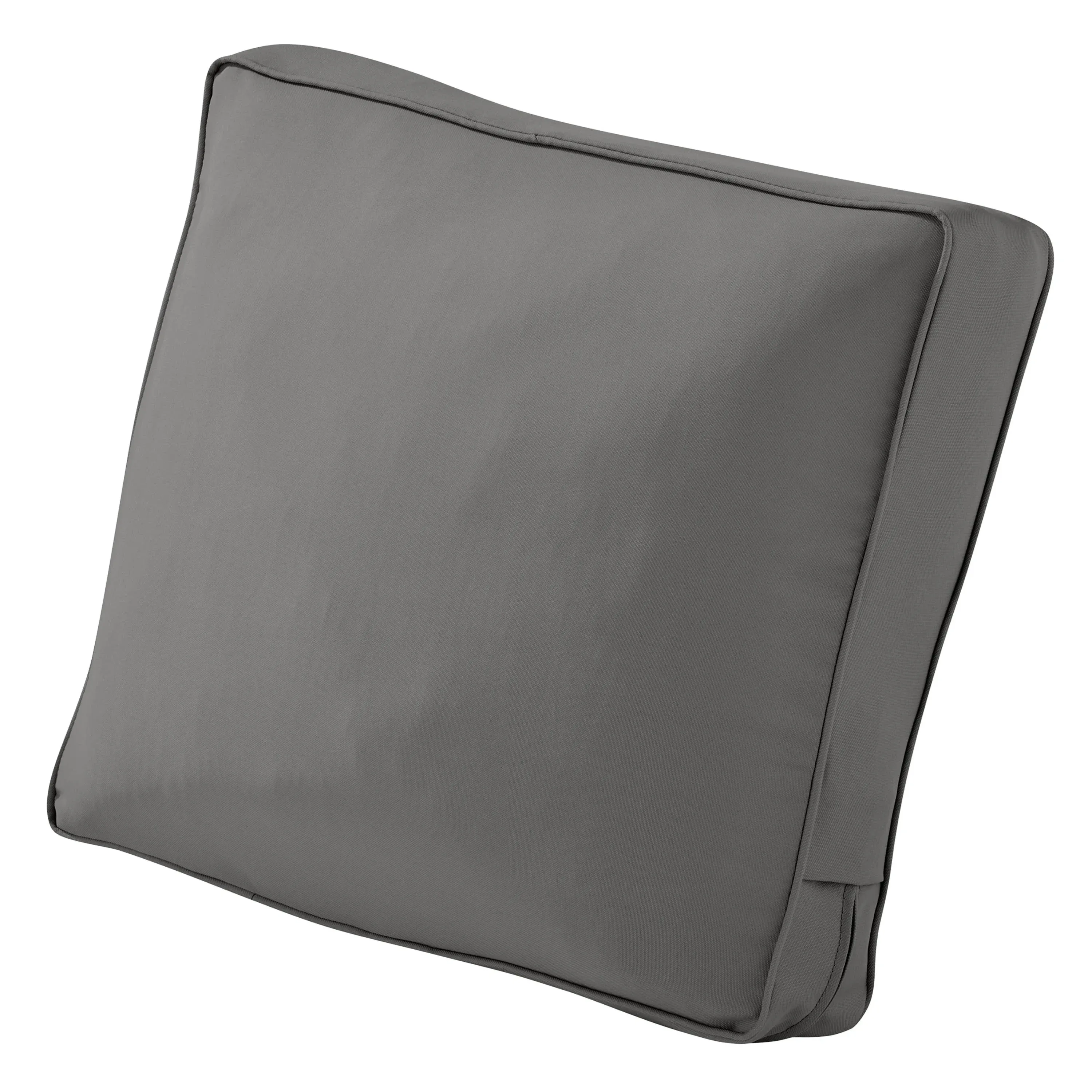 Montlake FadeSafe Patio Lounge Chair/Loveseat Back Cushion, 25 x 22 x 4 Inch, Light Charcoal