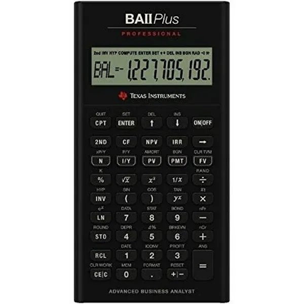 Texas Instruments Ba II Plus Professional Advanced Financial Calculator
