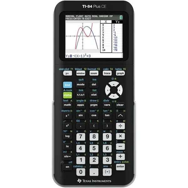 Texas Instruments TI-84 Plus CE Graphing Calculator - Black