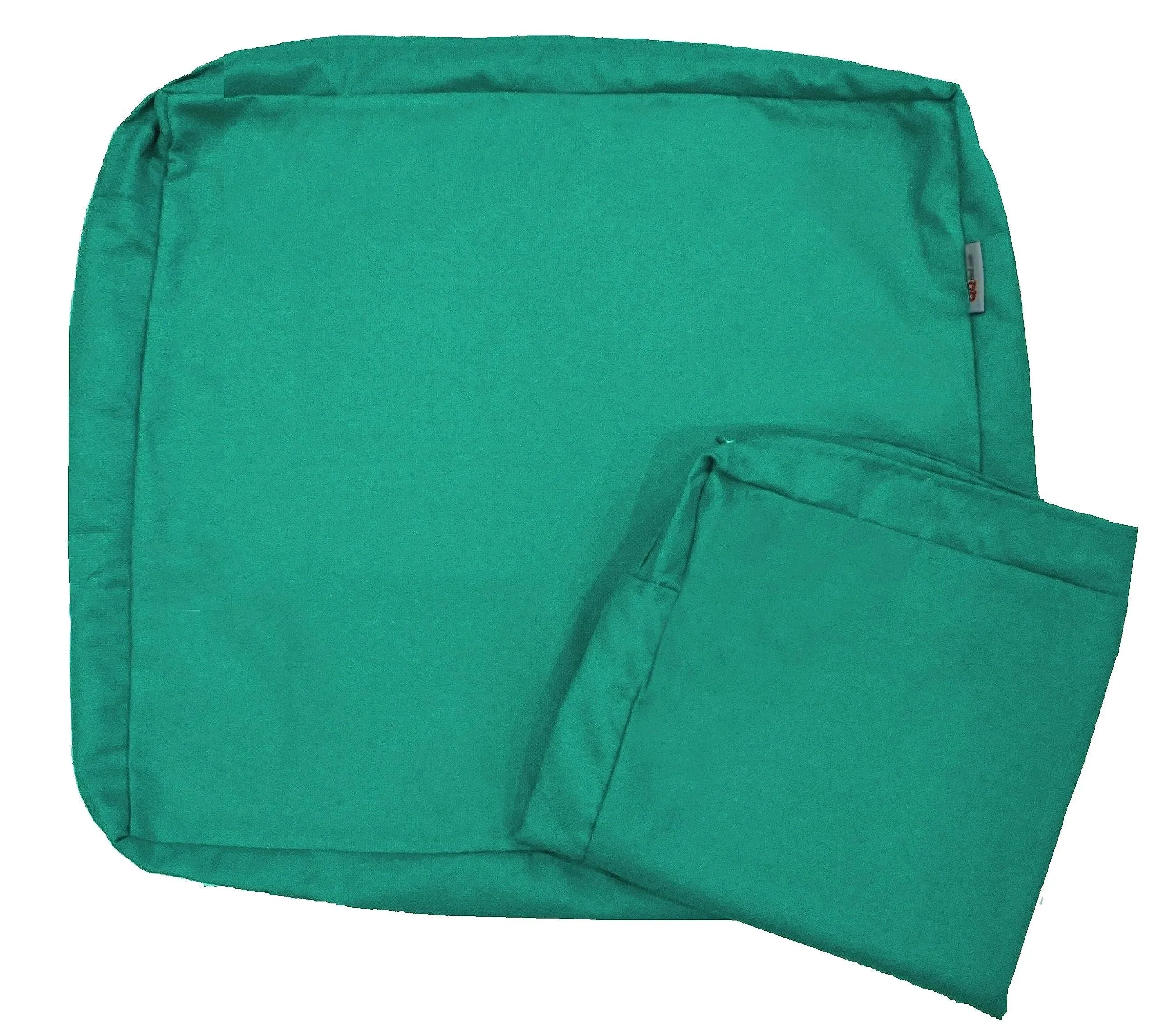 4 Pack Outdoor Patio Chair Pillow Seat Water-Resistant Cushion Covers in Peacock Color 25"x25"x5" - Replacement Covers Only