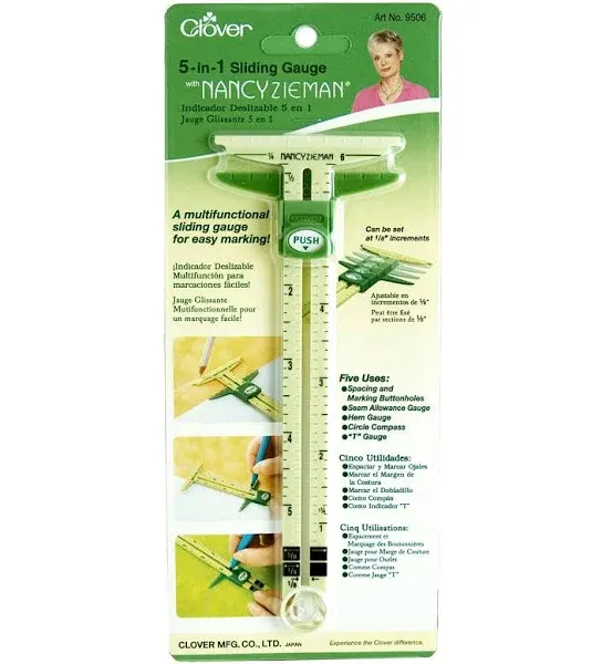 Clover 5 In 1 Sliding Gauge with Nancy Zieman - 6"