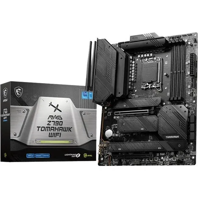 MSI - MAG Z790 TOMAHAWK MAX WIFI (Socket LGA 1700) Intel Z790 ATX DDR5 Wi-Fi 7 Motherboard - Black