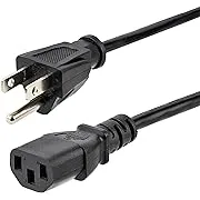 StarTech.com 10ft (3m) Computer Power Cord, NEMA 5-15P to C13, 10A 125V, 18AWG, 10 Pack, Black Replacement AC Power Cord, Printer Power Cord, Monitor/PC Power Supply Cable - UL Listed (PXT1011010PK)
