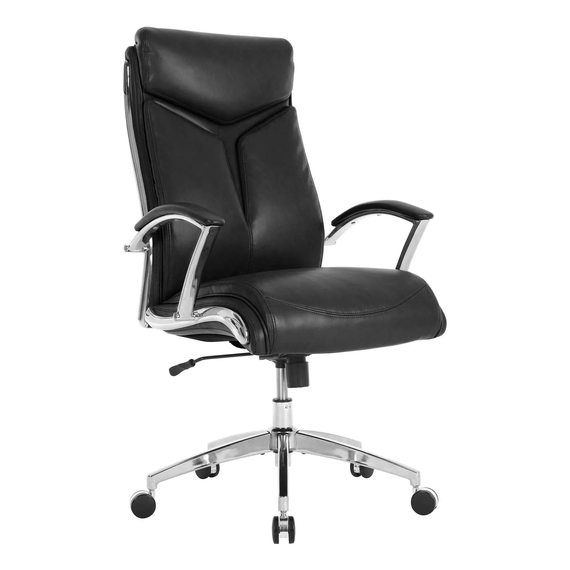 Realspace Modern Comfort Verismo Bonded Leather High-Back Executive Office Chair
