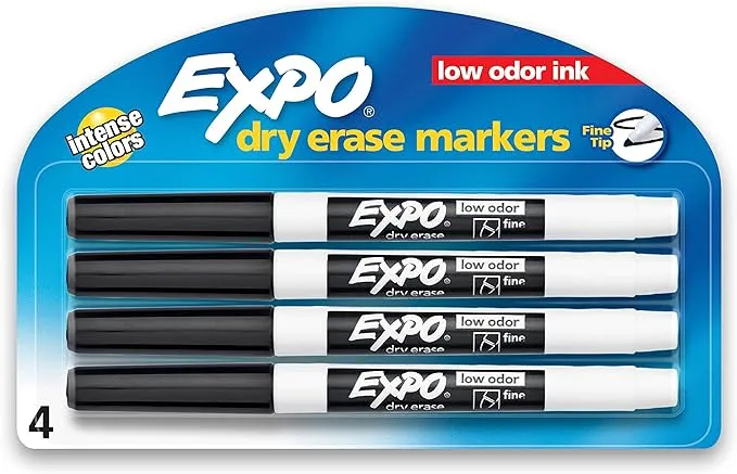 Expo 86001 Dry Erase Marker,Fine Point,Black Ink
