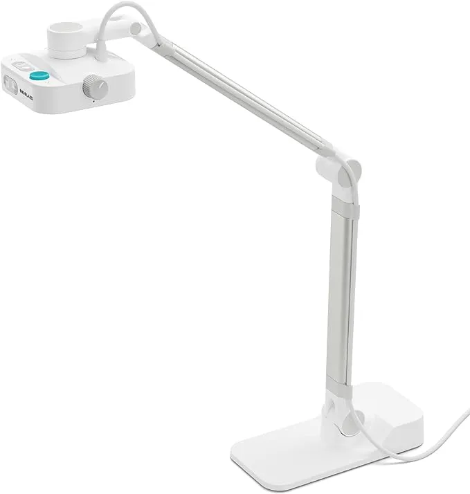 OKIOCAM W1 USB 4K 13MP Document Camera with Light for Teachers. Comes with OKIOPoint & AI-tracking Presentation Software. Doc Camera for Classroom. Compatible with PC/Mac, With type-C Adaptor