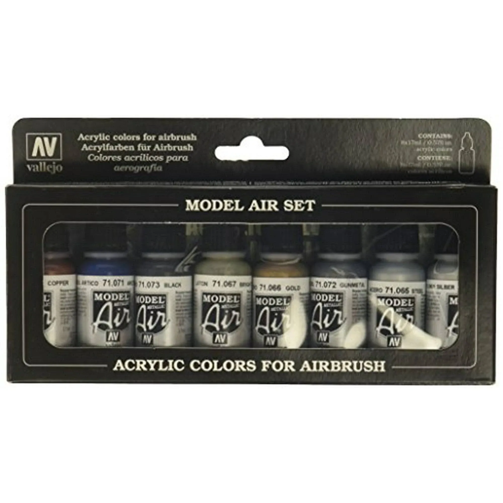 Vallejo Model Air Metallic Colours 8 Colour Set
